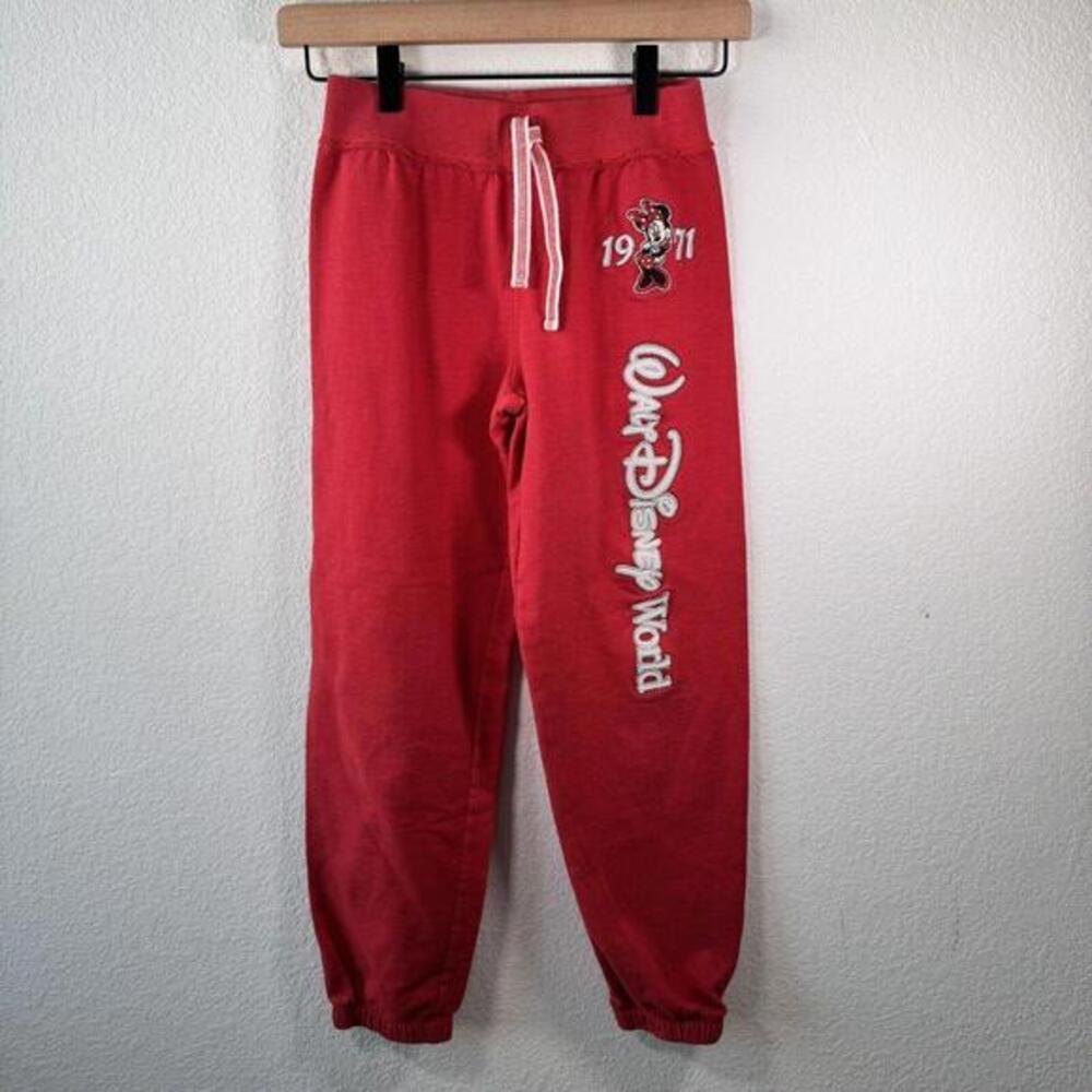 Girls Minnie‎ Mouse Sweat Pants Size Large Walt Disney World 1971 Minnie Mouse